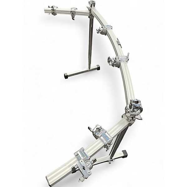 Used Pearl DR511C W/2 AL86AC Short Curved Rack Rails and 6 Clamps Rack Stand
