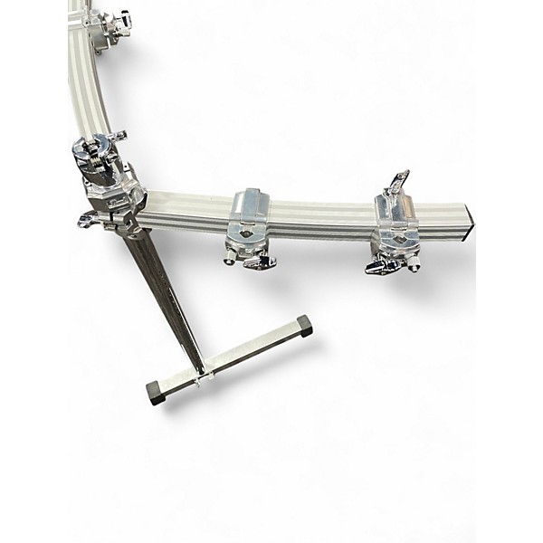 Used Pearl DR511C W/2 AL86AC Short Curved Rack Rails and 6 Clamps Rack Stand