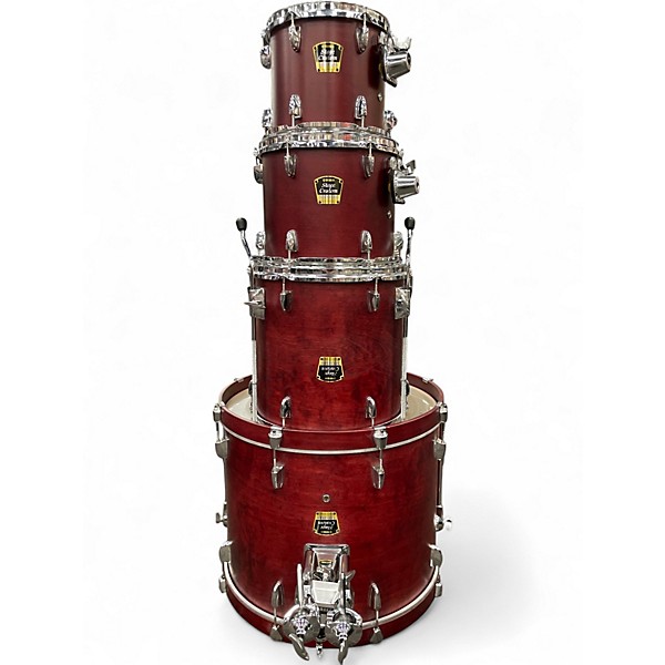 Used Yamaha 4 Piece Stage Custom Matte Cranberry Red Drum Kit