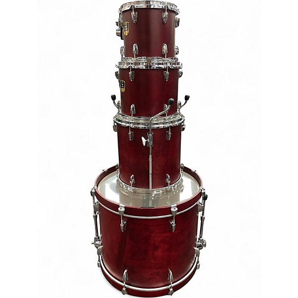 Used Yamaha 4 Piece Stage Custom Matte Cranberry Red Drum Kit