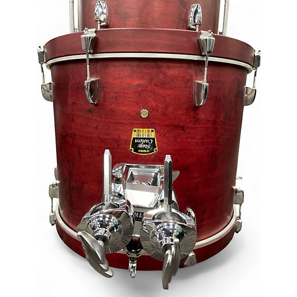 Used Yamaha 4 Piece Stage Custom Matte Cranberry Red Drum Kit
