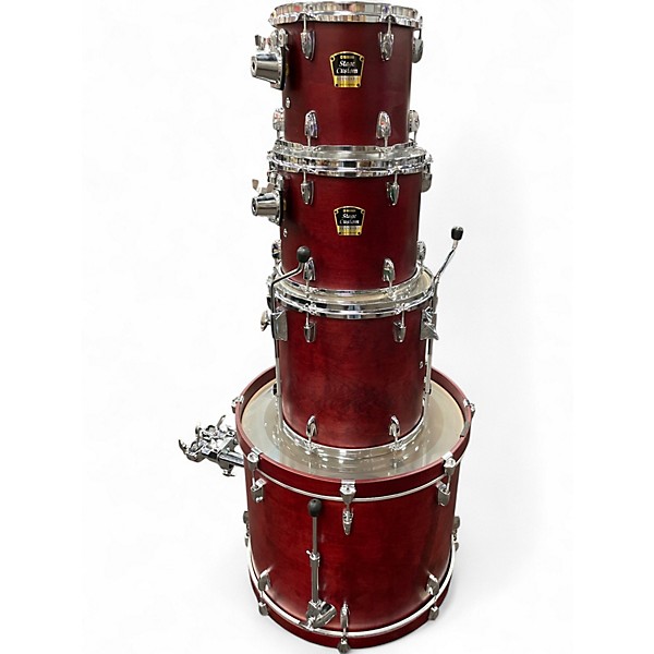 Used Yamaha 4 Piece Stage Custom Matte Cranberry Red Drum Kit