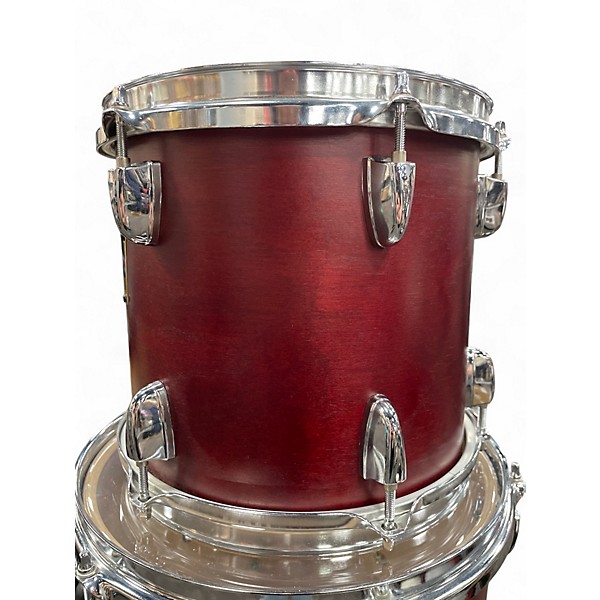 Used Yamaha 4 Piece Stage Custom Matte Cranberry Red Drum Kit