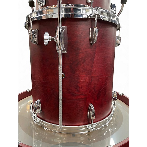 Used Yamaha 4 Piece Stage Custom Matte Cranberry Red Drum Kit