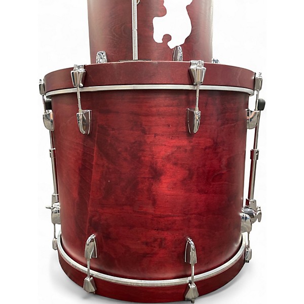 Used Yamaha 4 Piece Stage Custom Matte Cranberry Red Drum Kit