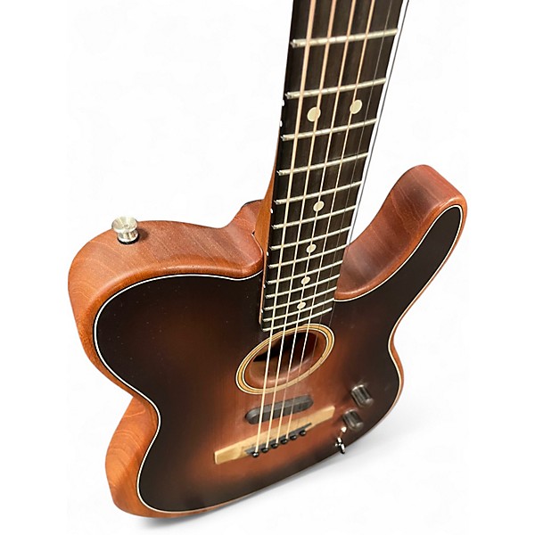 Used Fender American Acoustasonic Telecaster Sunburst Acoustic Electric Guitar