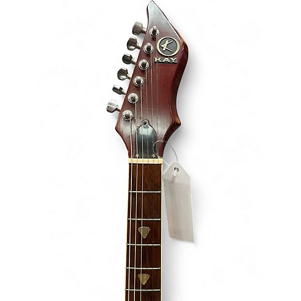 Vintage 1960s Kay K683 2 Tone Sunburst Hollow Body Electric Guitar