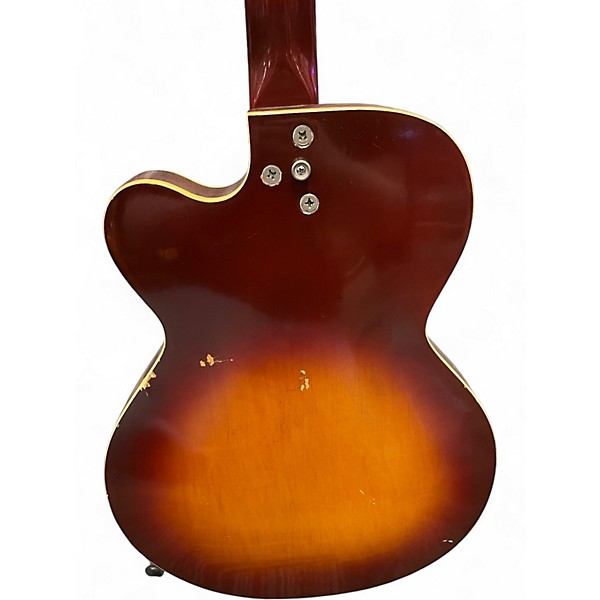 Vintage 1960s Kay K683 2 Tone Sunburst Hollow Body Electric Guitar