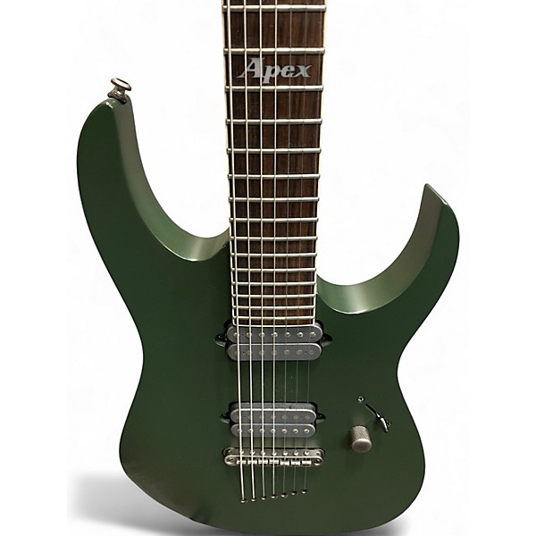 Used Ibanez Apex2 Munky 7 String Green Solid Body Electric Guitar