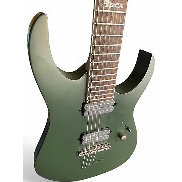 Used Ibanez Apex2 Munky 7 String Green Solid Body Electric Guitar