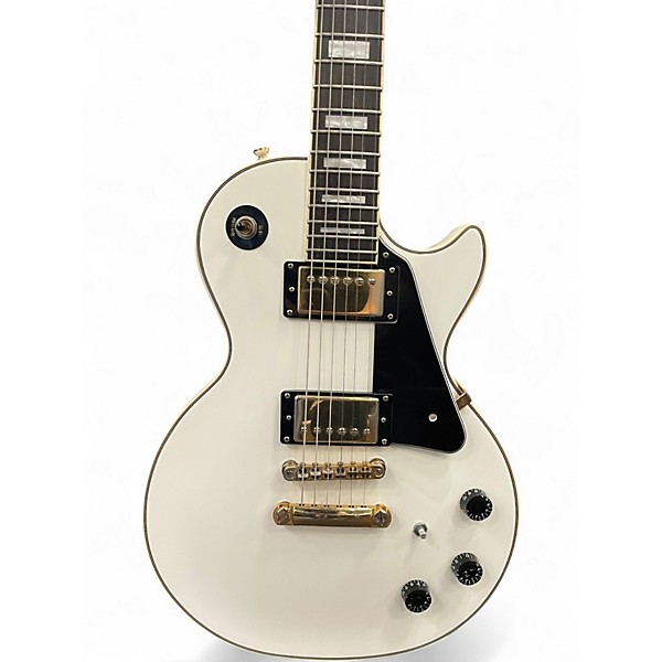 Used Epiphone Les Paul Custom Pro Antique Ivory Solid Body Electric Guitar