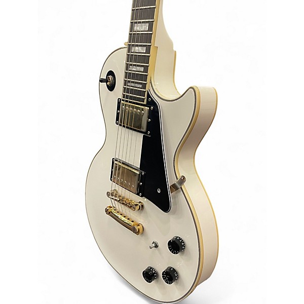 Used Epiphone Les Paul Custom Pro Antique Ivory Solid Body Electric Guitar