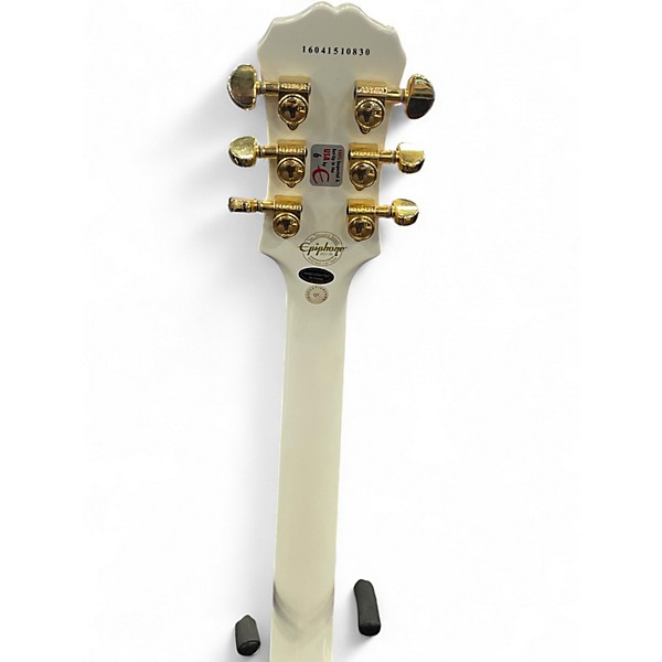 Used Epiphone Les Paul Custom Pro Antique Ivory Solid Body Electric Guitar