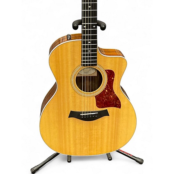 Used Taylor 214ce dlx Natural Acoustic Electric Guitar