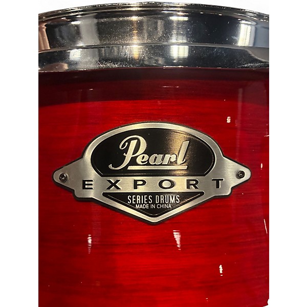 Used Pearl 14in export series snare Trans Red Drum