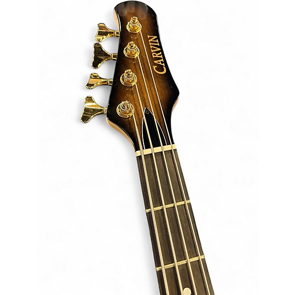 Used 2015 Carvin double cut Sunburst Electric Bass Guitar