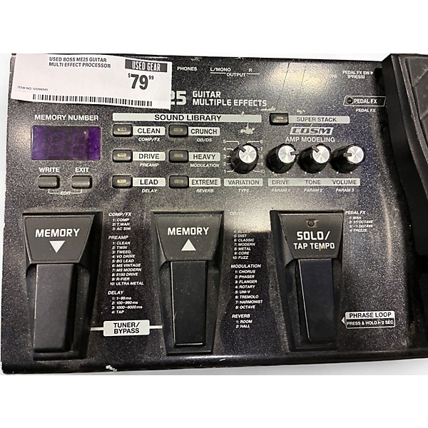 Used BOSS ME25 Guitar Multi Effect Processor