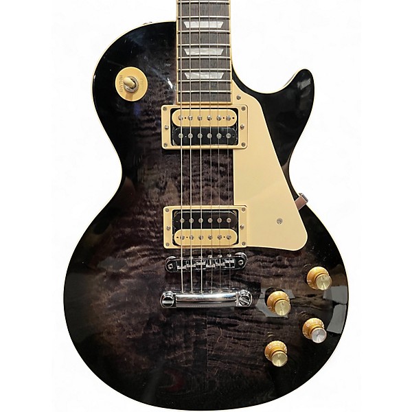 Used Gibson Les Paul Traditional Pro V Flame Top Transcluent Ebony Burst Solid Body Electric Guitar