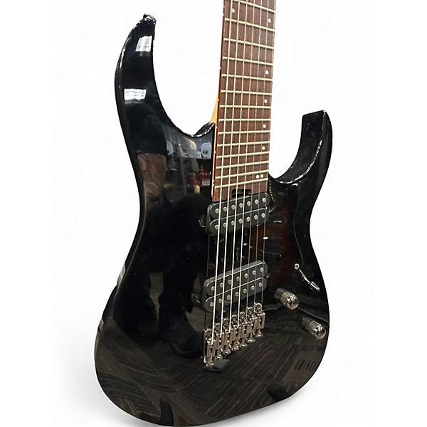 Used Ibanez RGMS7 Black Solid Body Electric Guitar