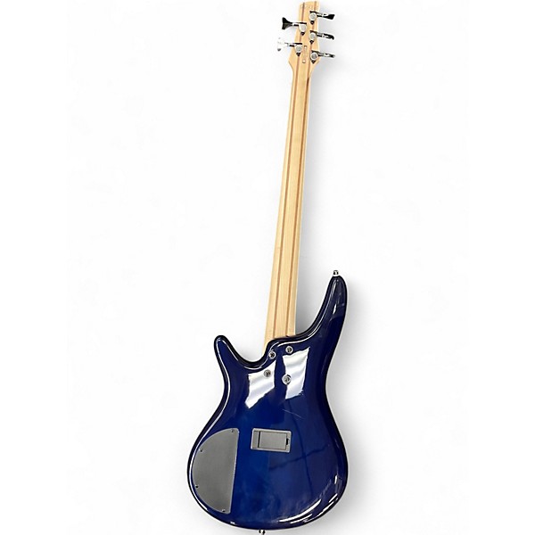 Used Ibanez SR405EQM 5 String Cosmic Blue Starburst Electric Bass Guitar
