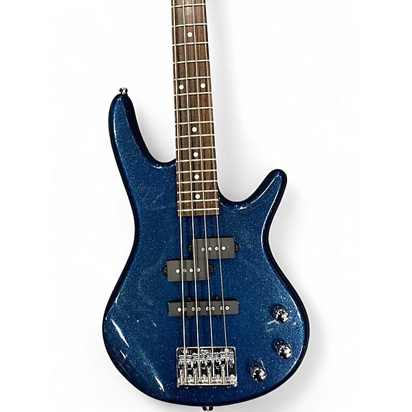 Used Ibanez GSRM20 Mikro Short Scale blue sparkle Electric Bass Guitar