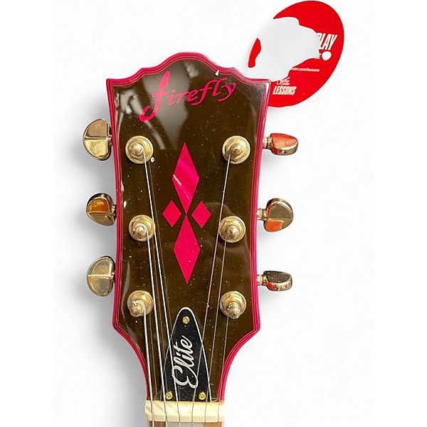 Used Firefly ELITE BAT PINK BURST Solid Body Electric Guitar
