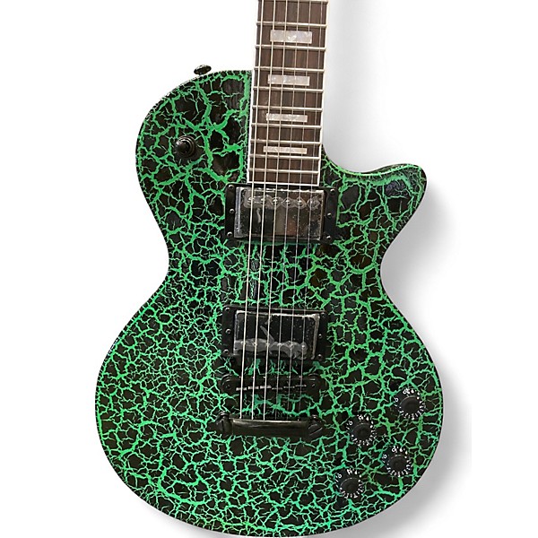 Used Firefly FFSP Elite  GREEN CRACKLE Solid Body Electric Guitar