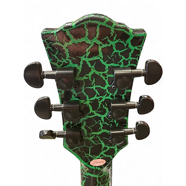 Used Firefly FFSP Elite  GREEN CRACKLE Solid Body Electric Guitar