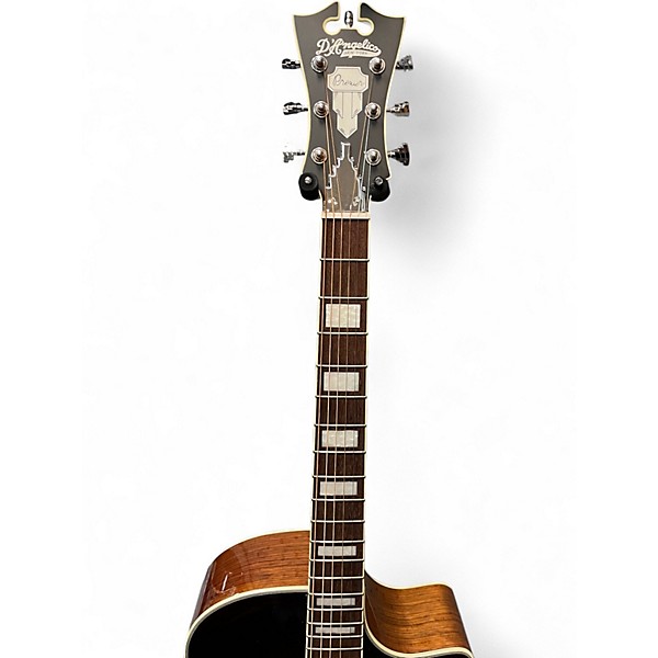 Used D'Angelico dapcsg Black Acoustic Electric Guitar