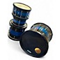 Used SJC Drums 4 Piece CUSTOM Black and Blue Sparkle Drum Kit thumbnail