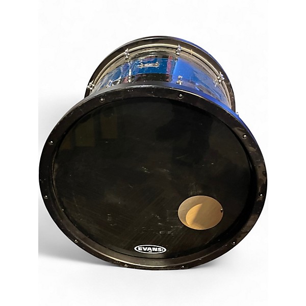 Used SJC Drums 4 Piece CUSTOM Black and Blue Sparkle Drum Kit