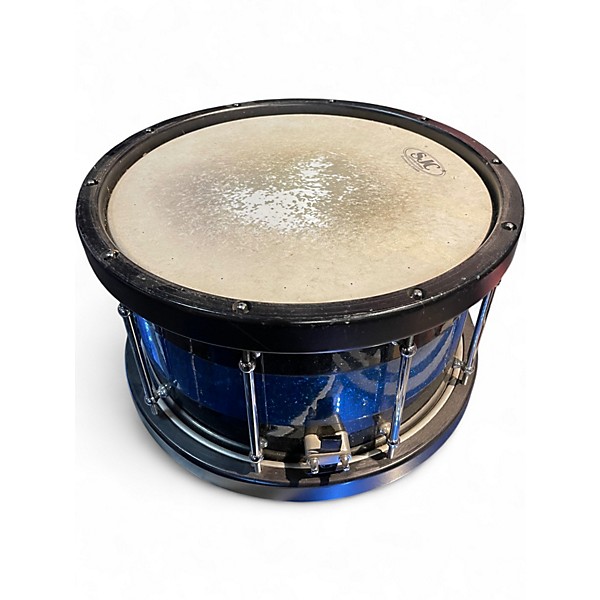 Used SJC Drums 4 Piece CUSTOM Black and Blue Sparkle Drum Kit