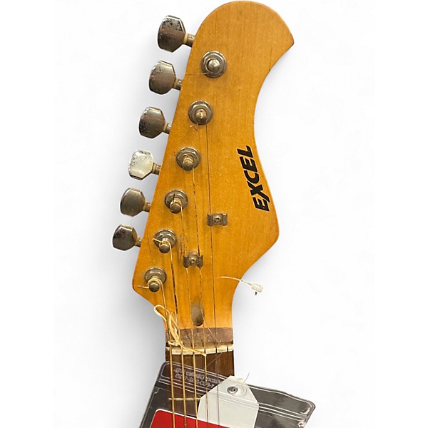 Used Excel STRATOCASTER Red Solid Body Electric Guitar