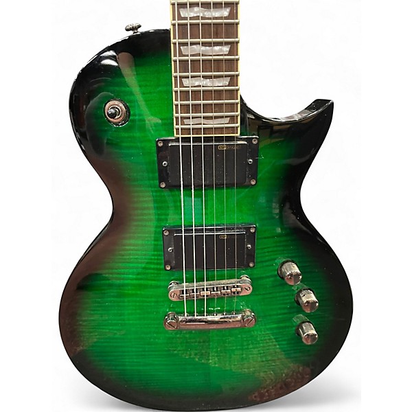 Used ESP LTD EC330FM GREEN BURST Solid Body Electric Guitar