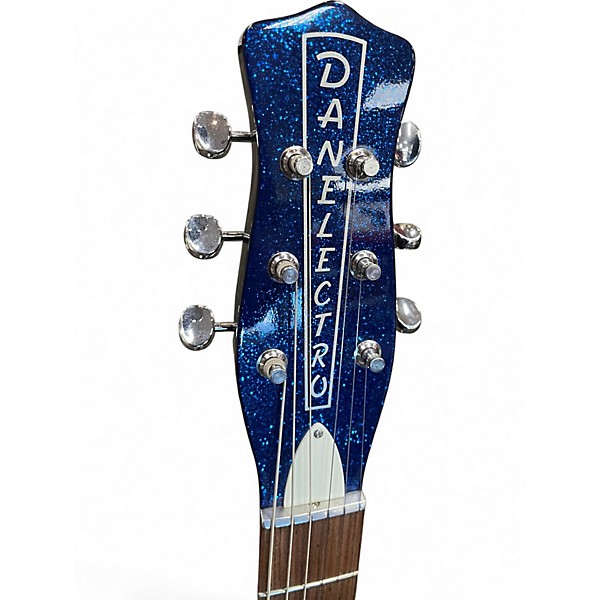 Used Danelectro DC '59 Blue Metal Flake Solid Body Electric Guitar