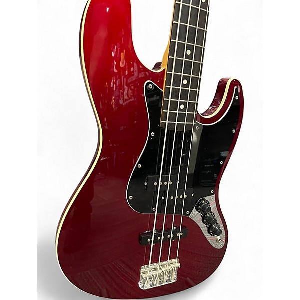 Used Fender Aerodyne Jazz Bass Candy Apple Red Electric Bass Guitar