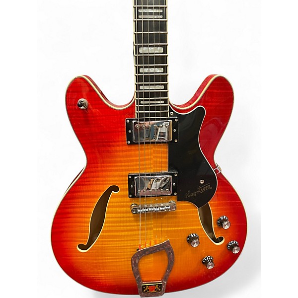 Used Hagstrom Viking Deluxe Cherry Sunburst Hollow Body Electric Guitar