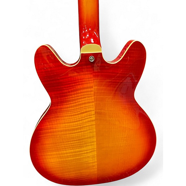 Used Hagstrom Viking Deluxe Cherry Sunburst Hollow Body Electric Guitar