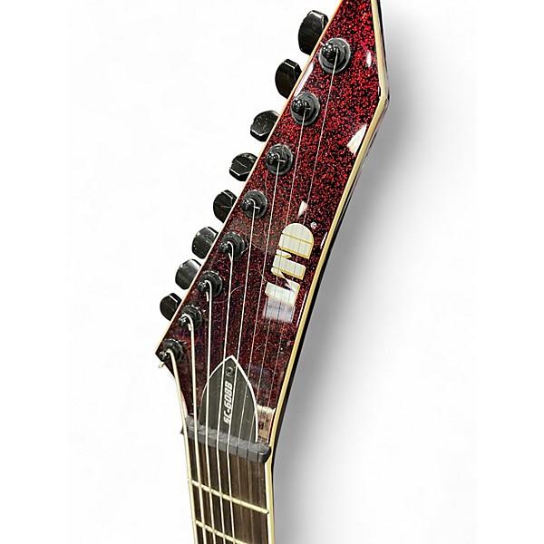 Used ESP LTD SC608B Stephen Carpenter Signature Baritone RED SPARKLE Solid Body Electric Guitar