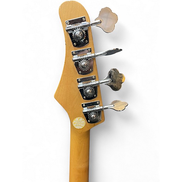 Used Lotus 4 String Bass Guitar- Black and Silver Electric Bass Guitar