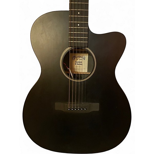 Used Martin CUSTOM X SERIES Black Acoustic Electric Guitar