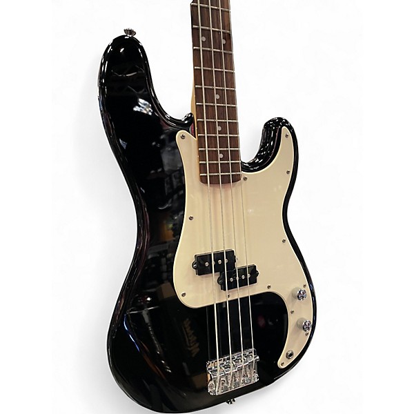Used Squier p bass Black Electric Bass Guitar
