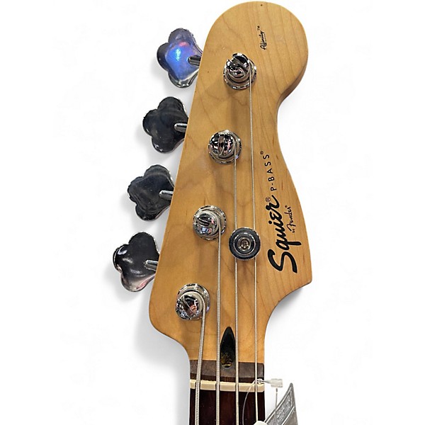 Used Squier p bass Black Electric Bass Guitar