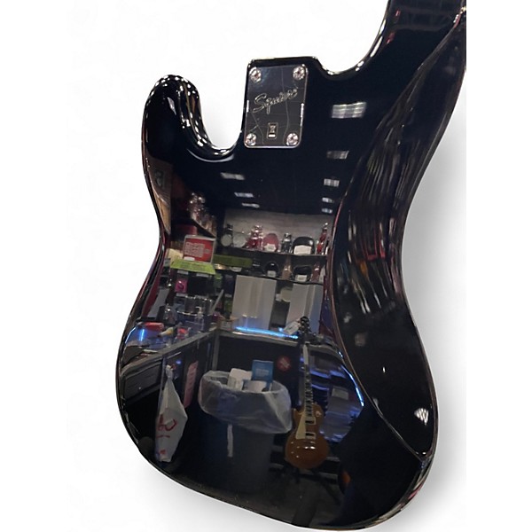 Used Squier p bass Black Electric Bass Guitar