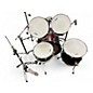 Used Ludwig 4 Piece Accent Red Sparkle Drum Kit