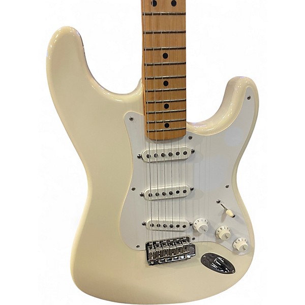 Used 1996 Fender Artist Series Jimmie Vaughan Tex-Mex Stratocaster Olympic White Solid Body Electric Guitar