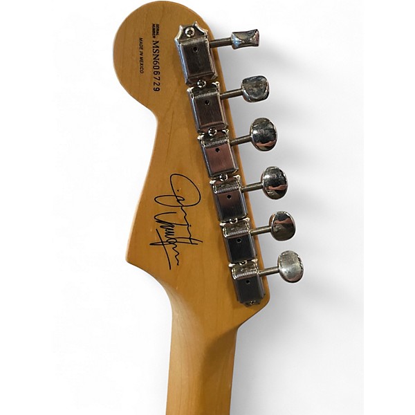 Used 1996 Fender Artist Series Jimmie Vaughan Tex-Mex Stratocaster Olympic White Solid Body Electric Guitar