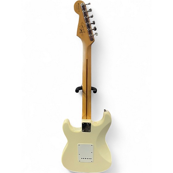 Used 1996 Fender Artist Series Jimmie Vaughan Tex-Mex Stratocaster Olympic White Solid Body Electric Guitar