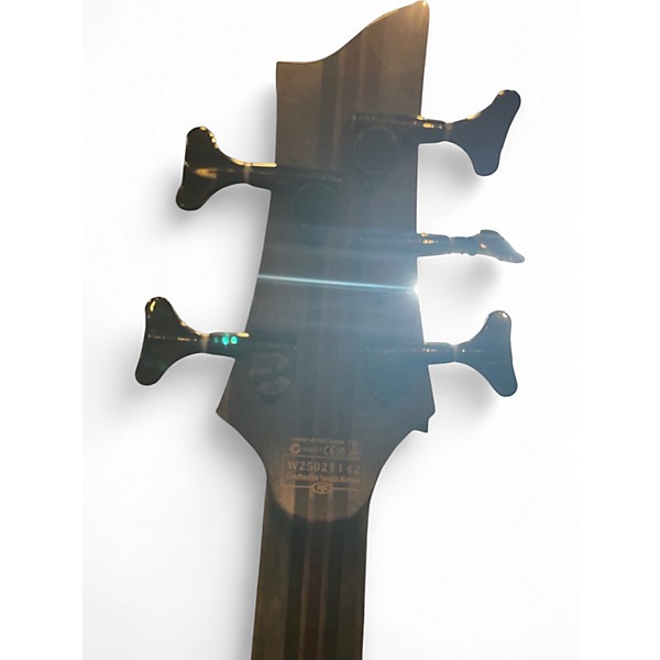 Used 2025 Schecter Guitar Research SLS Elite-5 Evil Twin Satin Black Electric Bass Guitar