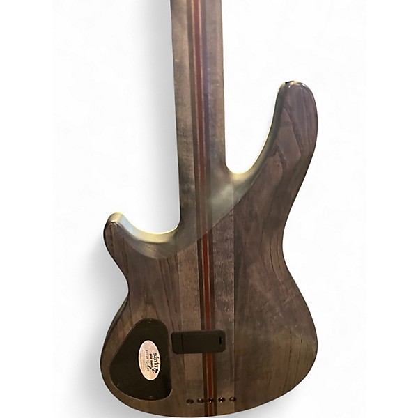 Used 2025 Schecter Guitar Research SLS Elite-5 Evil Twin Satin Black Electric Bass Guitar